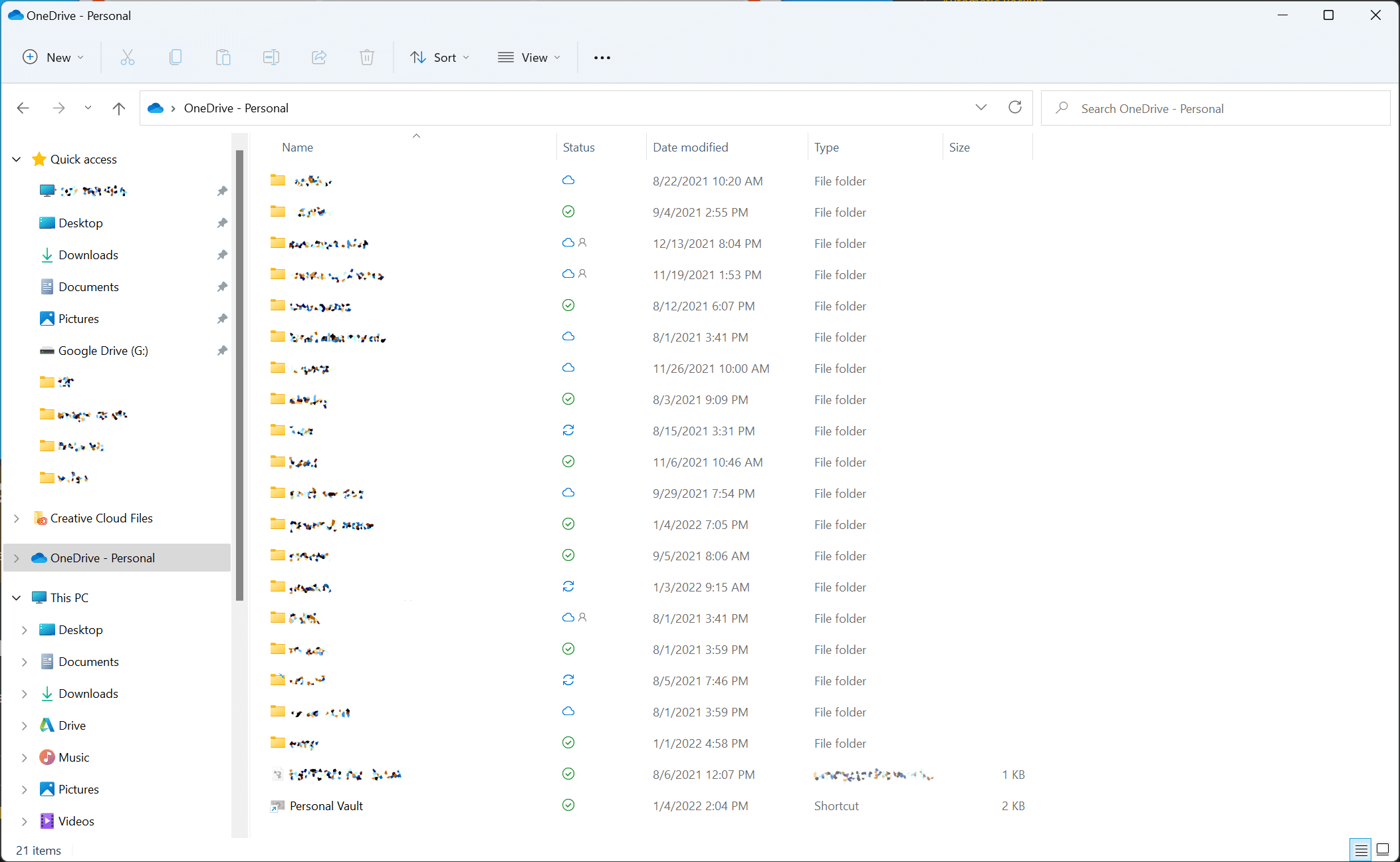 Copy Folders to OneDrive